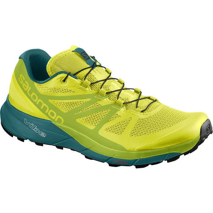 Zapatillas Trail Running Salomon Hombre Amarillo / Verde - Salomon Argentina SENSE RIDE ,597086-VNS